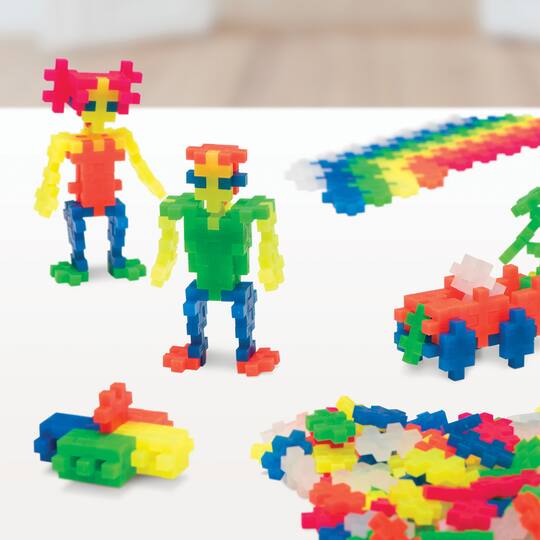 Juego Cubo de Piezas Plus Plus Neon 600 Piezas - La Colmena Juego Cubo de Piezas Plus Plus Neon 600 Piezas - La Colmena